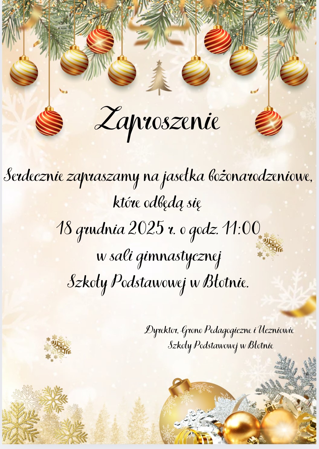 Zaproszenie na jasełka